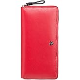 Visconti Spectrum 33 Multi Colored Soft Leather Ladies Wallet Purse Clutch (Red Multi), Large