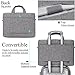 BRINCH 15.6 inch Laptop Computer Case Cover Sleeve Shoulder Strap Bag with Side Pockets Handles and Detachable for Laptop/Notebook/Netbook/Chromebook,Colour Light Grey