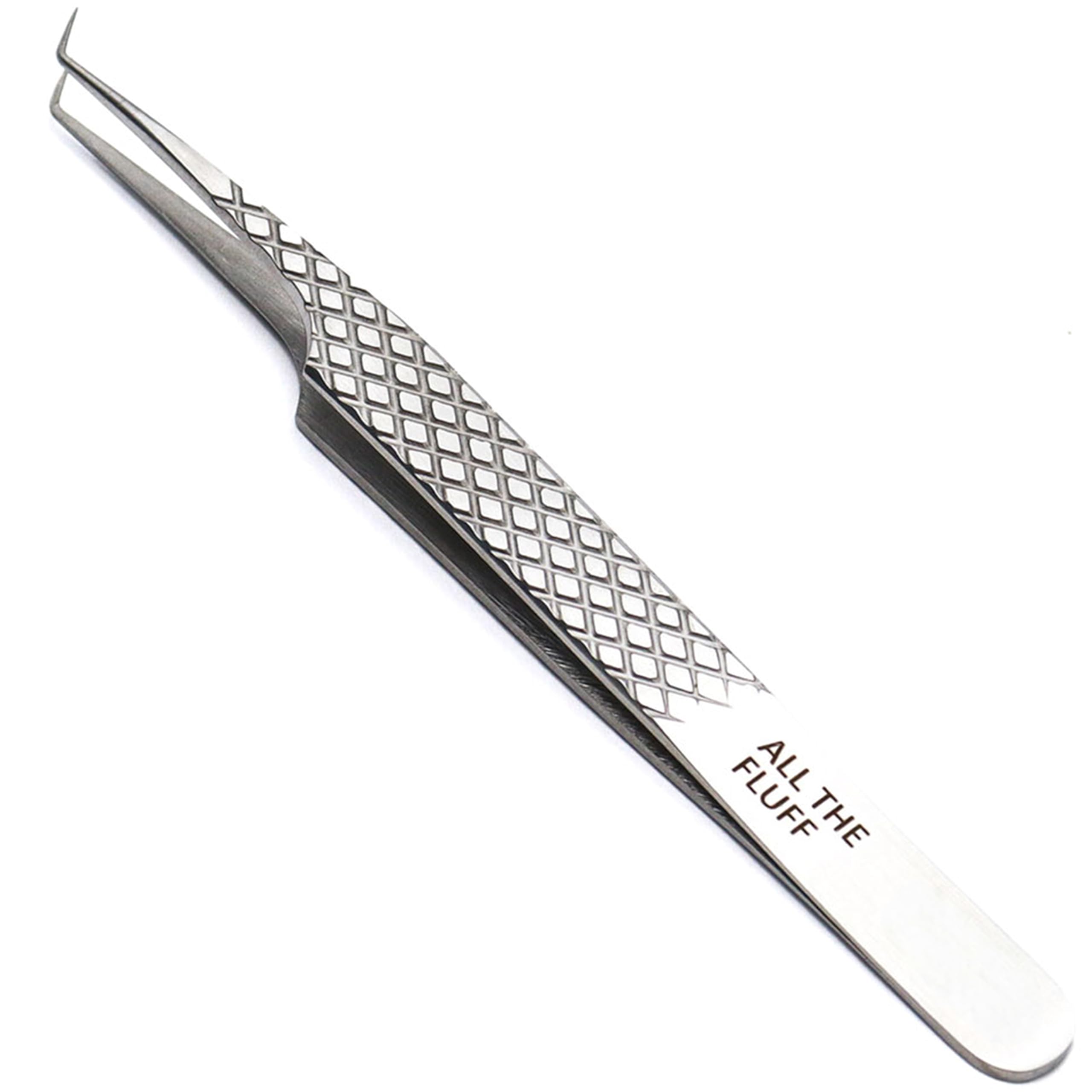 LLBA Lash Tweezer Professional Volume False Lash Application Tool | Multi Shapes & Purposes Tweezers | Non-Slip Grip Tweezers for Volume, Isolation & Classic Lashes (Silver, All The Fluff Volume)