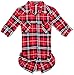 Simplicity Women's Classic Roll Up Sleeve Plaid Flannel Button Down Shirt