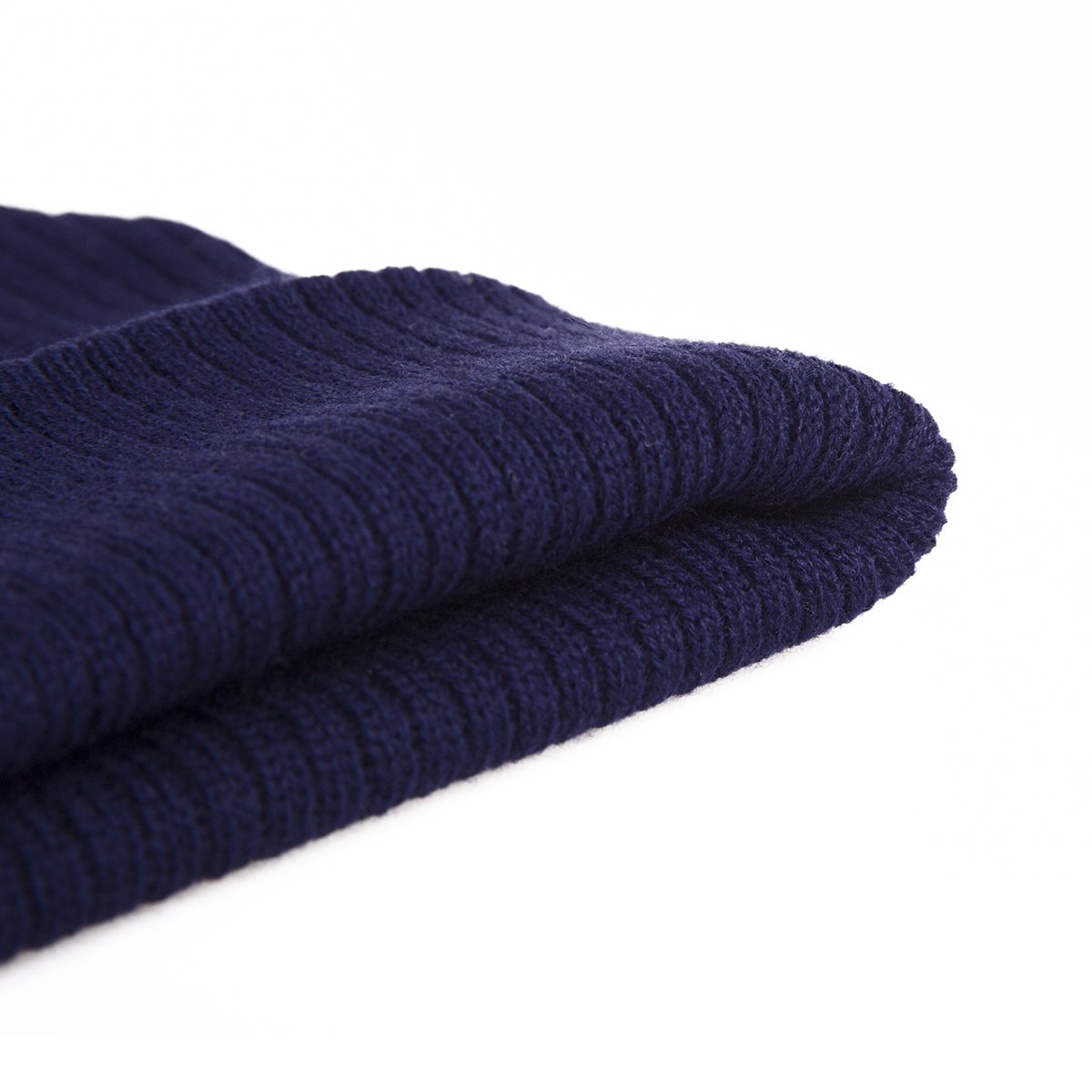 EVRFELAN Slouchy Beanie Casual Knitted Winter Hat Cuffed Plain Warm Cap Pure Color Simple Skull Cap for Women Men(Navy blue)