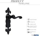 XFORT Smithy Range Fleur De LYS Lever Latch Door Handles Black Antique view 3