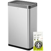 EKO Mirage X 80 Liter / 21.1 Gallons Motion Sensor Trash Can or Recycling Bin, Automatic Large Kitchen Trash Can Touchless, Stainless Steel