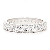 STORYJEWELLERY Wedding Bands for Women, 925 Sterling Silver Rings, Eternity Band Rings for Women, Cubic Zirconia Ring Bands, Wedding Jewelry, Gifts for Her