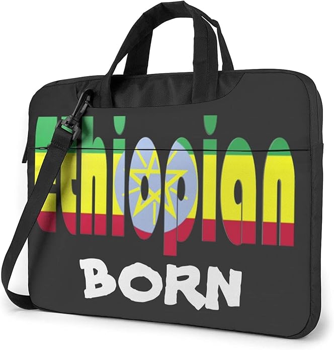 Ethiopian Born Laptop Bag Messenger Bag Business Briefcase Shoulder Bag