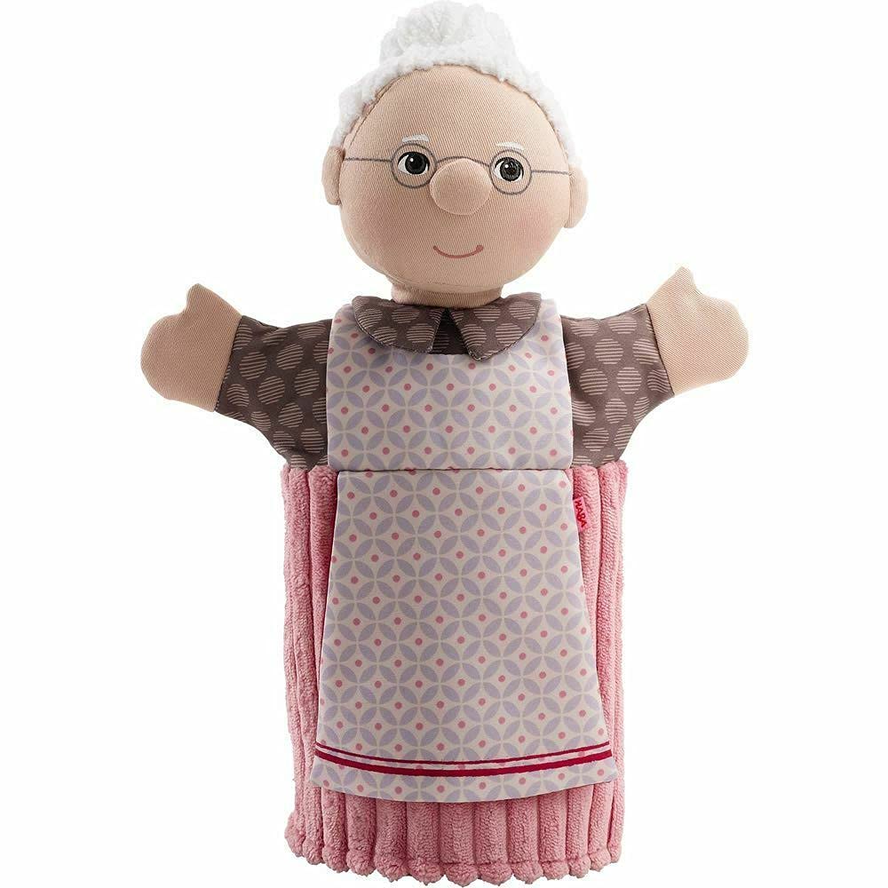 HABA Glove Grandma Puppet Soft Hand Puppet for Storytelling | Cozy Fabric Design for Imaginative Play Parent Child Interaction | Early Learning Role Play Activities and Creative Fun for Young Children