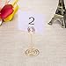 Shappy 12 Pack Table Number Card Holders Photo Holder Stands Place Paper Menu Clips, Circle Shape (Gold)