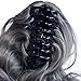 SWACC Short Cute Curly Claw Clip Ponytail Extension Synthetic Clip in Ponytail Hairpiece Jaw Clip Hair Extension (Grey)thumb 3