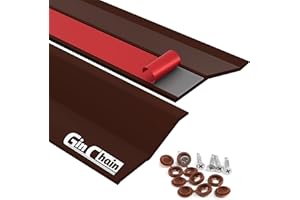 Ginchain Garage Door Seal Top and Sides, 36FT Garage Door Weather Stripping Side Seal, Garage Door Top Seal, Universal Weatherproofing Garage Door Trim Weather Strip(Brown)
