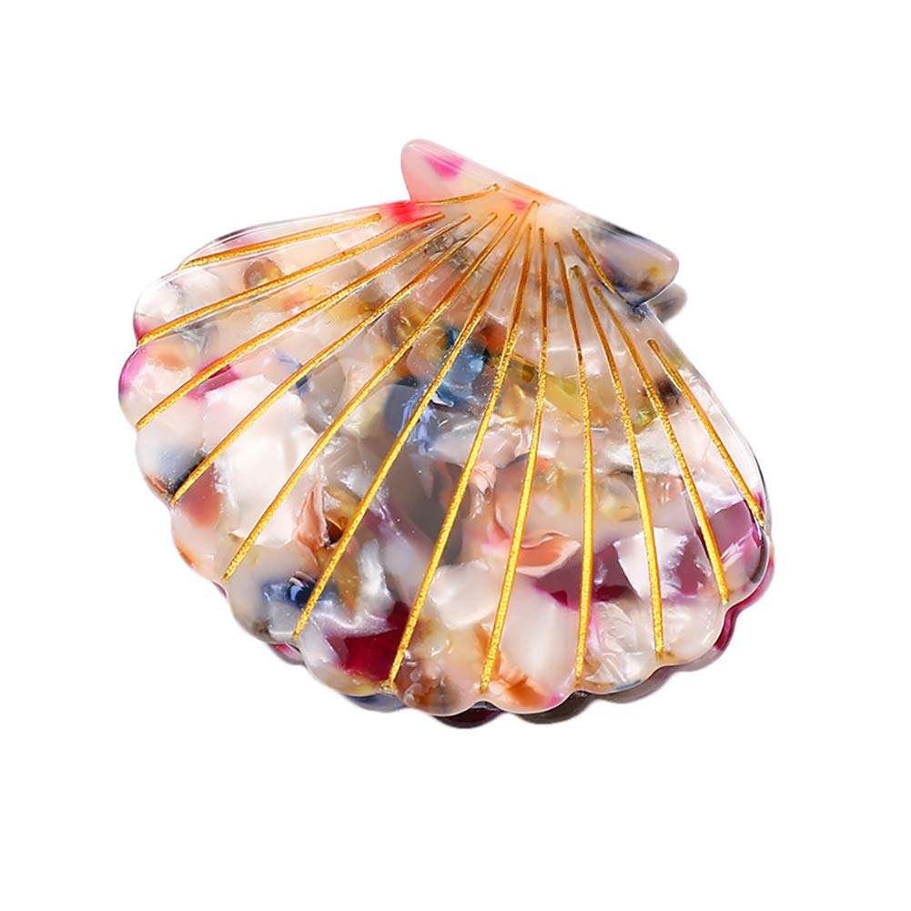 Women Acetate Shell Hair Claw Clip Hair Clamp Fashion Hairpin Accessories for Half Updos (Colourful)