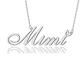 AOLO Mimi Heart Name Necklace Silver Stainless