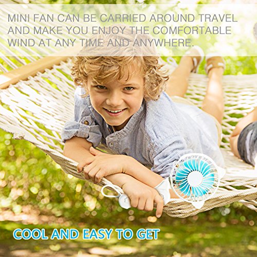 Portable Fan Battery Operated Mini handheld Fan Small Personal Foldable fans Quiet Rechargeable Fan Usb Charger Desk Fan Cute Cat Design for Women Kids Outdoor Travel Camping Office Home (white) - Thumbnail 4