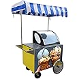 Kolice ice Cream Vending Tricycle/Ice Cream Bicycle/ice Cream Freezer/Gelato Hand Push cart/Snack Food cart/Street Food Vending Tricycle/ice Cream Vending cart with Full Refrigerant,Canopy