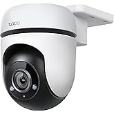 Tapo 1080p Pan/Tilt Outdoor Wired Security Wi-Fi Camera, 360° Visual Coverage, Up to 98ft Night Vision, Motion/Person Detecti