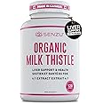 Certified Organic Milk Thistle 4:1 Extract = 4000mg, Liver Support and Health, Liver Protectant, Relieve Digestive Disturbanc