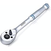 NEIKO 03116A 3/8 Inch Ratchet Wrench, 100-Tooth Reversible Ratchet, 3.6 Degree, Quick Release 3/8 Drive Ratchet, 8" Long Hand