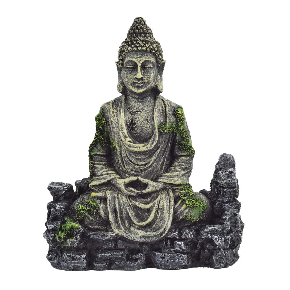 OMEM Fish Tank Decorations Buddha Statue Aquarium Ornaments