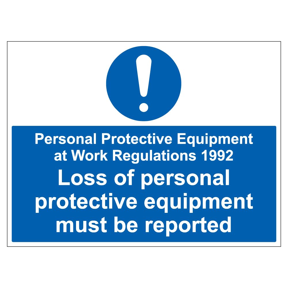V Safety PPE Work Regulations 1992 - Correx® 600 x 450 mm Safety Sign