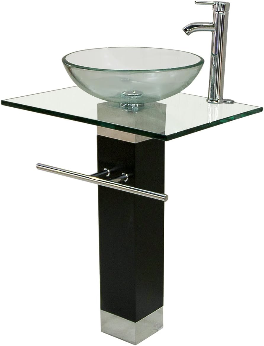 23 Inch Modern Bathroom Vanities Tempred Glass Design Vessel Sink