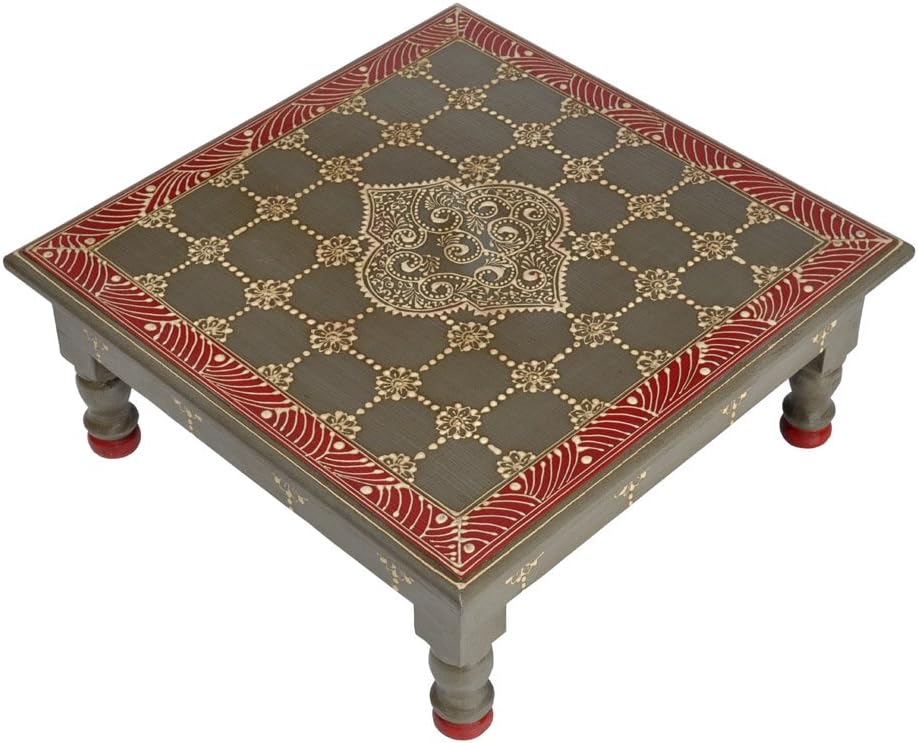 Lalhaveli Vintage Decorative Wood Small Side Table Stool Mini Amazon Co Uk Kitchen Home