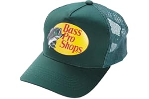 Bass Original Authentic Mesh Trucker Cap Hat- Unisex- Snapback, Ideal for Fishing, Hiking, Camping, and Casual Wear, Dark Gre