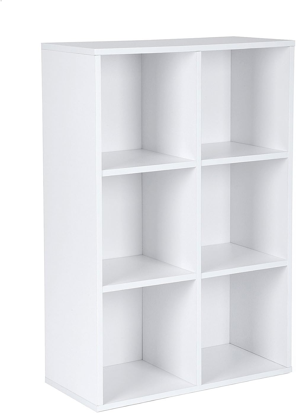 VASAGLE Bookcase Cloud White LBC203D 6 Compartment Storage Shelf