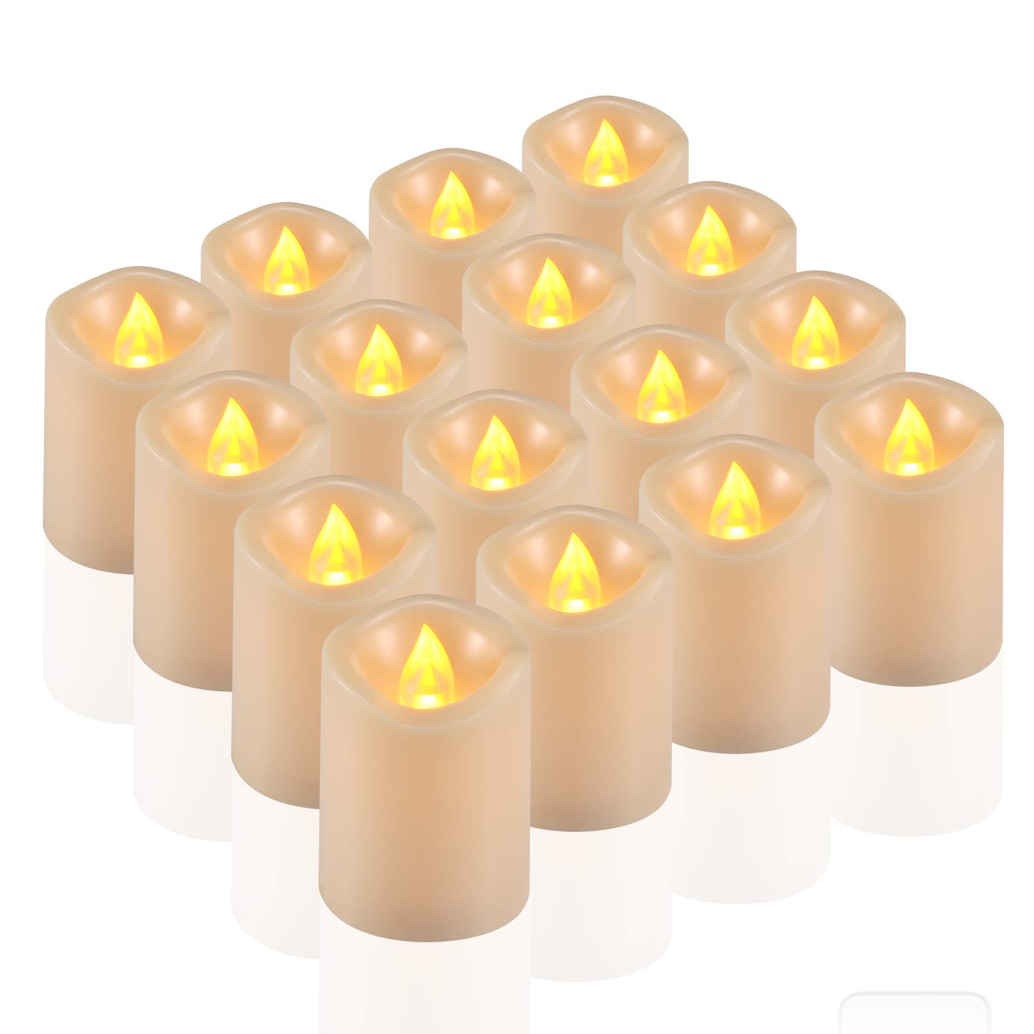 comenzar Flameless Candles, Votive Candles Set 16(H 2" xD 1.5") Led Tea