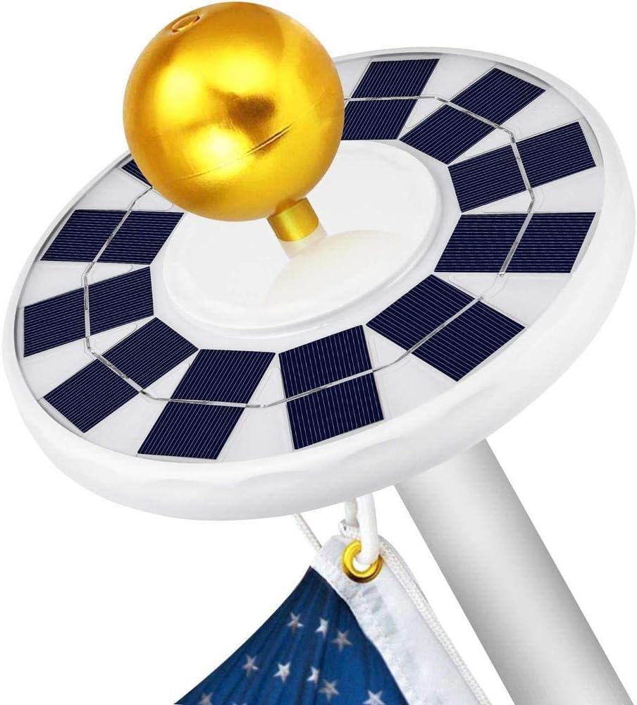 128 LED Flag Pole Light Solar Flag Pole Light Flagpole