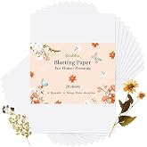 Ecoofor Blotting Paper for Flower Press, 20 Sheets Large A4 Highly Absorbent and Reusable Blotter Paper for Flower Press Paper Craft 8.26 x 11.4 inch
