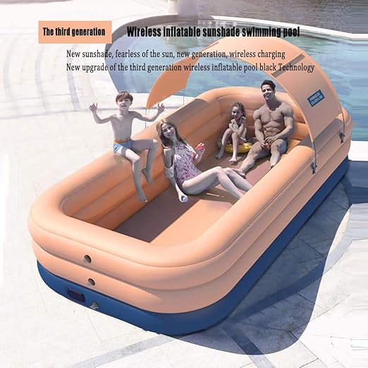JustinCIty Inflatable Pool with Canopy 
