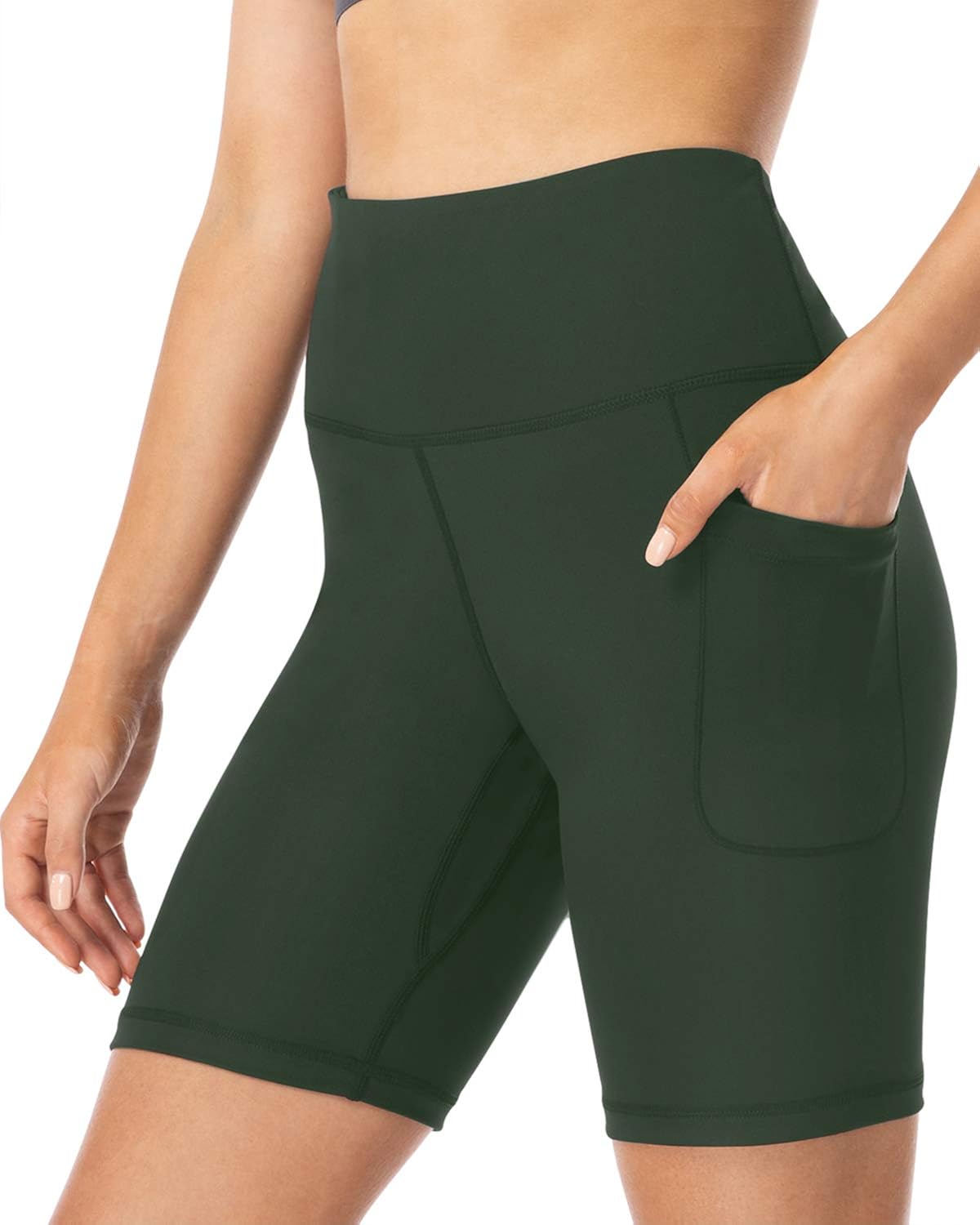 FAFAIR Athletic Bike Shorts with Pockets Women Workout Yoga Shorts