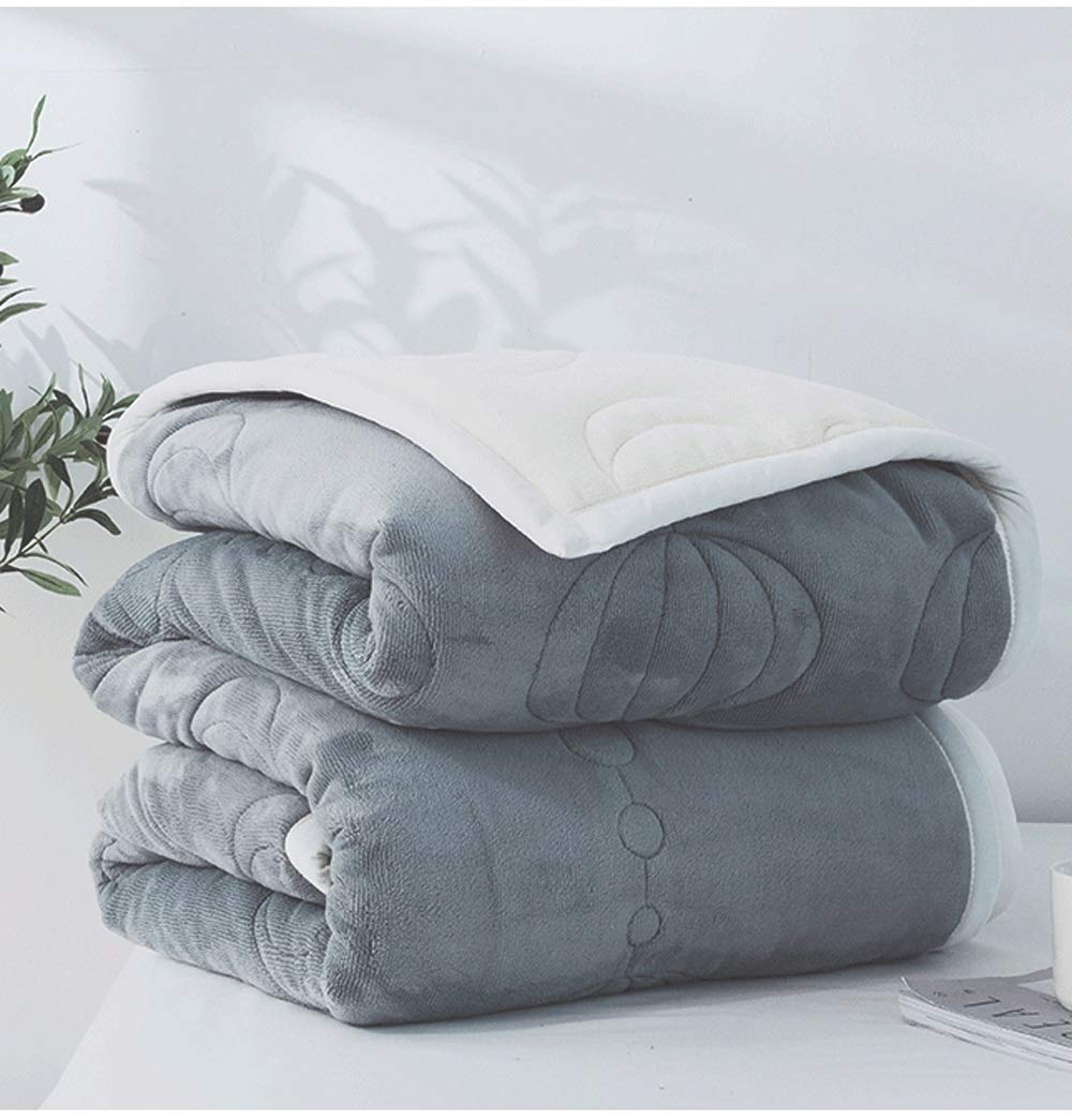 Home Textiles Winter Thick Coral Fleece Double Quilted Flannel Blanket