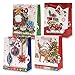 Gift Boutique Beautiful Glitter Pop Up Christmas Gift Bags with Handles and Tags in 4 Assorted Designs & 3 Sizes- Small, Medium & Large 12 Pack
