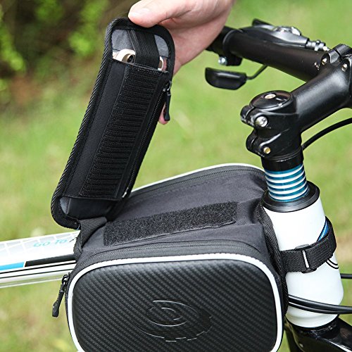 Bicycle Handlebar Phone Bag - Bilateral Bundle Waterproof Bike Storage Bag Saddle Bag on The Front Beam Mobile Phone Holder ≤ 5.7" Screen By Kolodo