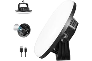 VAVOFO 30W 3000LM LED Camping Lantern Rechargeable, 3 Lighting Modes, 7200mAh Power Bank,IP65 Waterproof Flashlight , Portable Tent Light with Magnetic Base for Emergencies, Power Outages(Black)