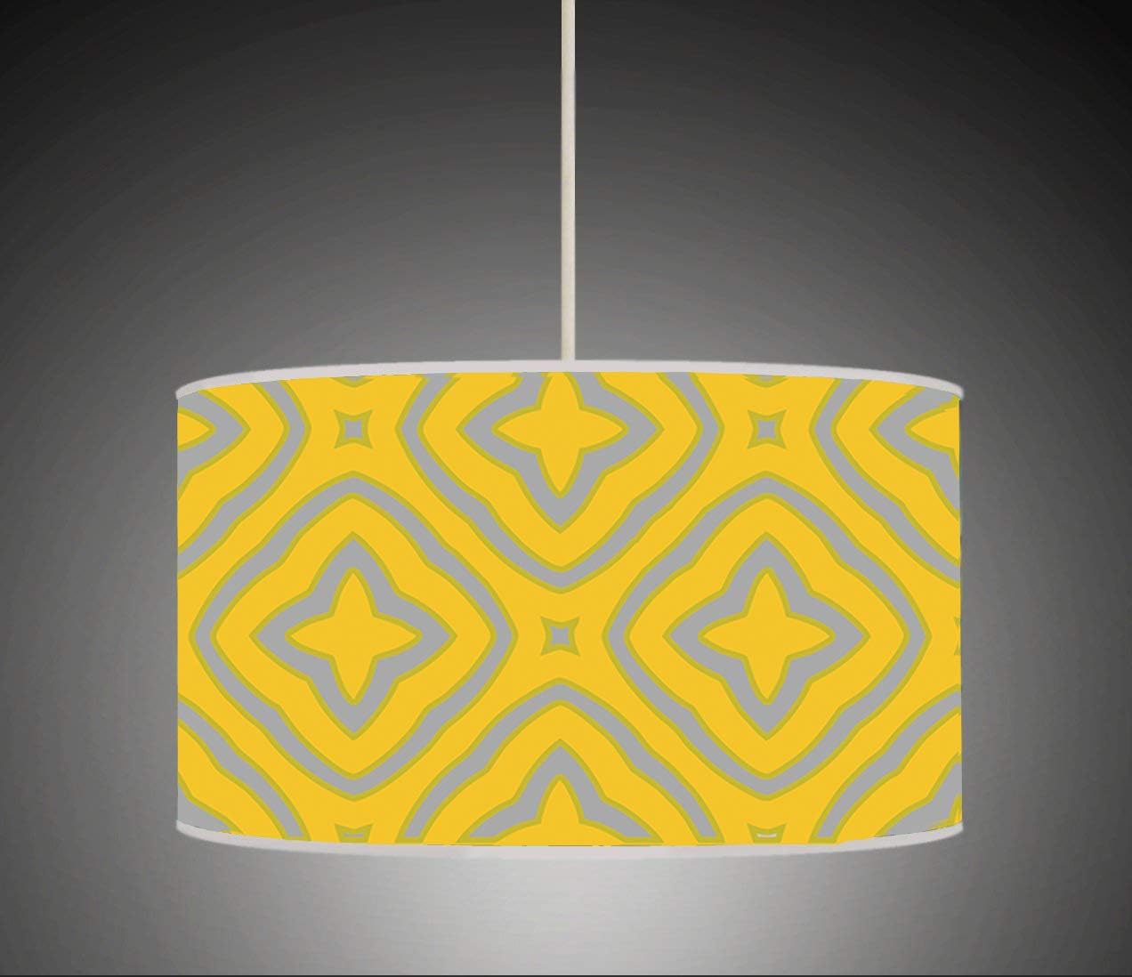 Mustard Yellow Retro Handmade Lampshade Floor or Ceiling Pendant Light