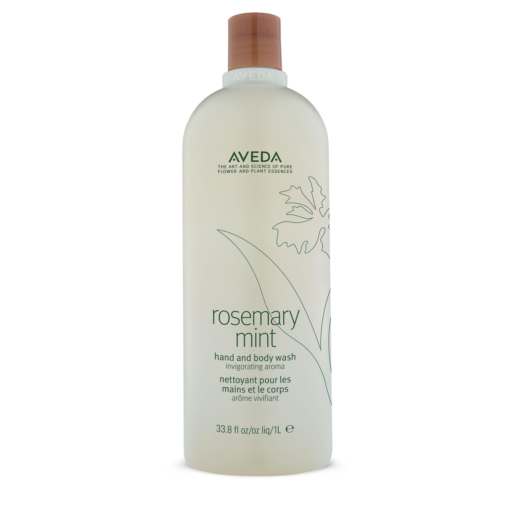 Aveda Rosemary Mint Hand & Body Wash | Liquid Hand Soap and Body Wash | with Invigorating Aroma of Certified Organic Peppermint & Rosemary, 1000ml