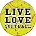 PopSockets Brave New Look  Live Love Softball  PopSockets Cell Phone Stand for Smartphone/Tablet