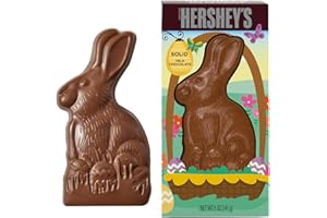 SWEETSIDE CANDY CO. BUNNY Milk Chocolate, Hershey Giant Bunny Solid Milk Chocolate Candy Gift Box for Easter Gifts, Easter Egg Hunt, Basket Stuffers Filler, and Party Favors - Giant Bunny Milk Chocolate Candy Melt in Your Mouth Indulgence, 5oz