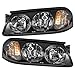 Brock Replacement Driver and Passenger Set Headlights Compatible with 2004-2005 Impala 10356097 10356098
