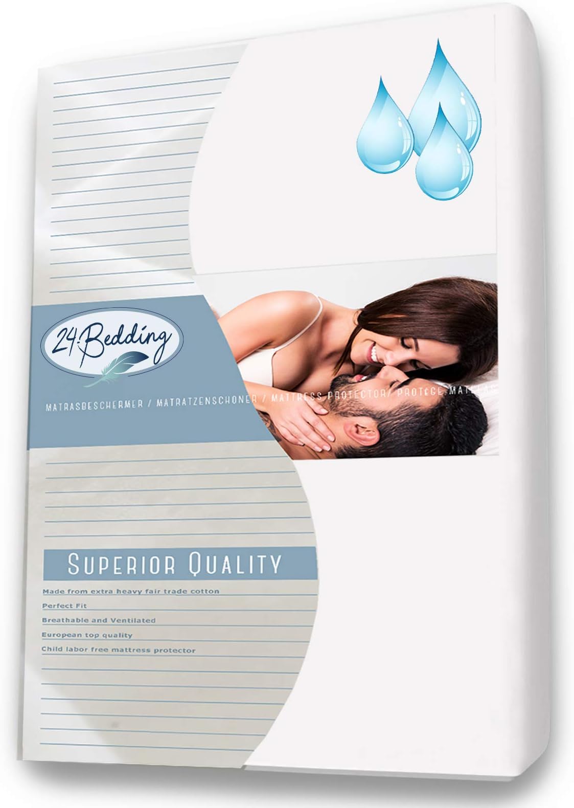 Flannel waterproof split topper mattress protector 160 x 220 cm - 160 x 220 cm