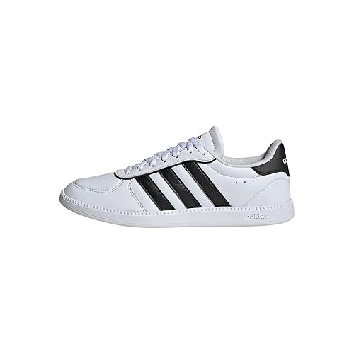 adidas Women's Breaknet Sleek, White/Black/Gold Metallic, 5.5