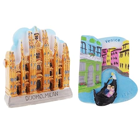 Baoblaze 2 Unidades Coleccionables 3D Imán de Nevera Turismo ...