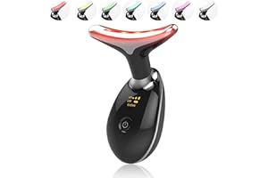 SDKWDH 7 Color Face-Neck-Massager - Facial Massager for Skin Care, Glossy Black