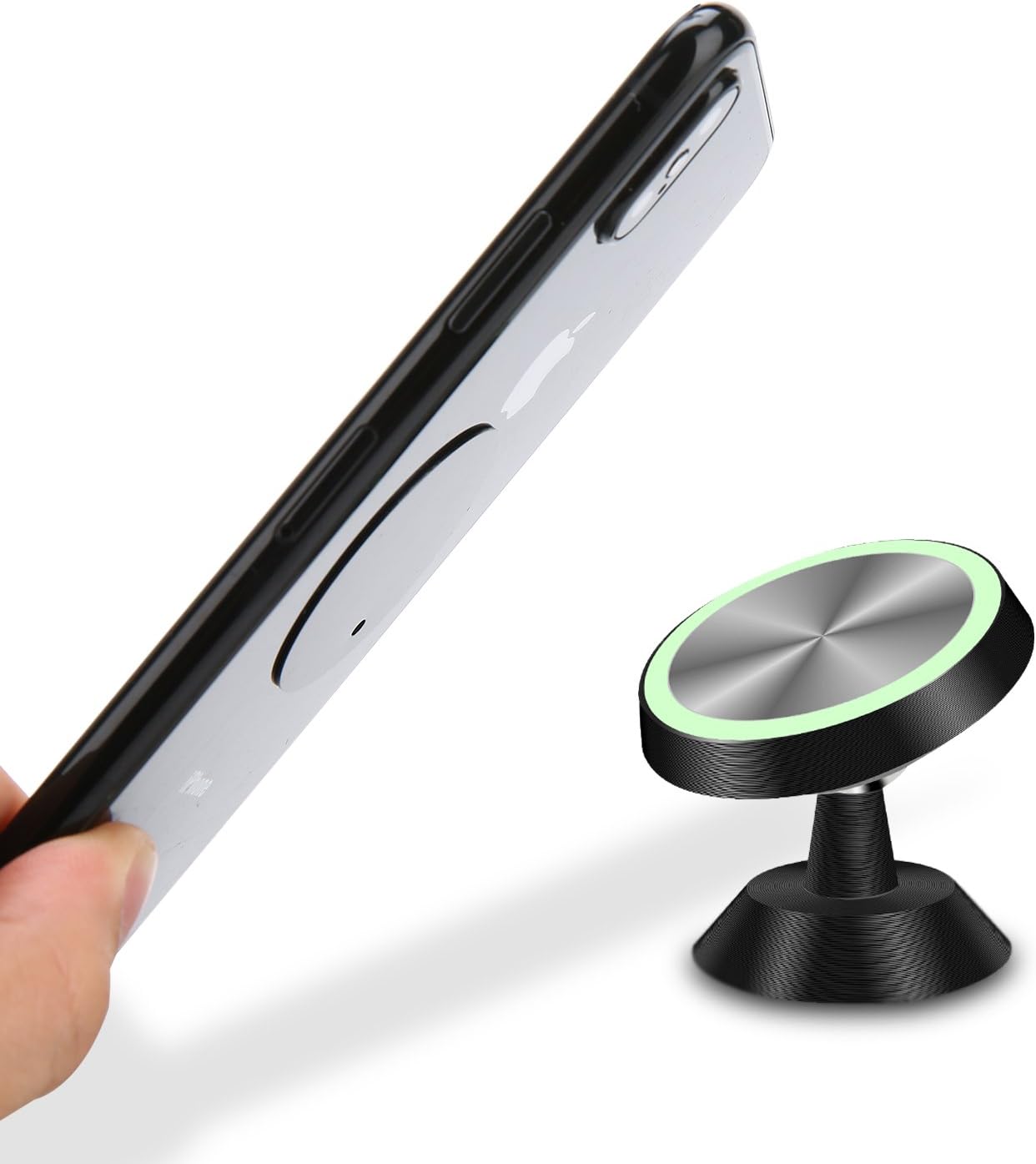Magnetic Car Phone Mount,KENVENTY 360°Universal Rotation Magnetic Luminous Car Phone Holder For Car Dashboard,Metal Mobile Phone Holder For iPhone, Samsung, Android Smartphones and more