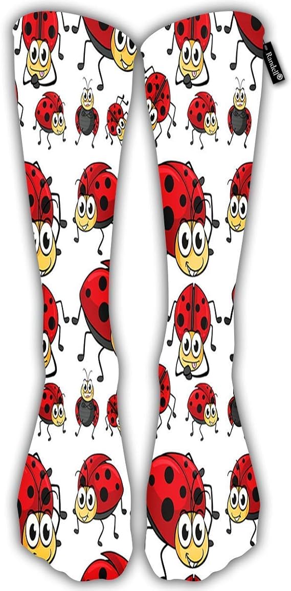 Yuanmeiju Knee High Socks Seamless Ladybugs Sports Soccer Socks Amazon