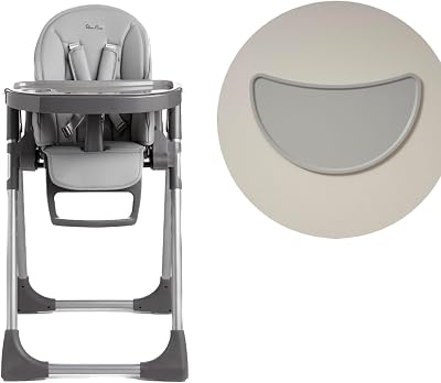 Silver Cross Buffet Highchair with Silicone Tray Grey Foldable 7 Heights