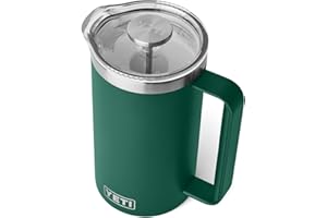 YETI Rambler 34 oz. French Press Coffee Maker, Black Forest Green