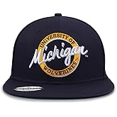 The Game NCAA Unisex-Adult NCAA Licensed, Michigan Wolverines Flat Brim Snapback Hat