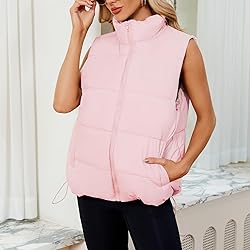 Century Star Pink Puffer Vest for Women's Outerwear